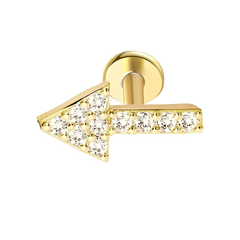 Arrow Flat Back Push Pin Earring Piercing Stud Earring studhoop birthday gift flat back earrings flat back stud earrings gift for her gothic earrings push pin earrings push pin stud earrings sterling silver stud earring for helix stud earring for women Stud Earrings Stud Earrings for Helix Piercing stud earrings gold titanium earrings