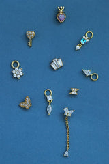 Heart Key Flat Back Push Pin Earring Piercing Stud Earring studhoop birthday gift flat back earrings flat back stud earrings gift for her leaf stud earrings push pin earrings push pin stud earrings sterling silver stud earring for helix stud earring for women Stud Earrings Stud Earrings for Helix Piercing stud earrings gold titanium earrings white opal