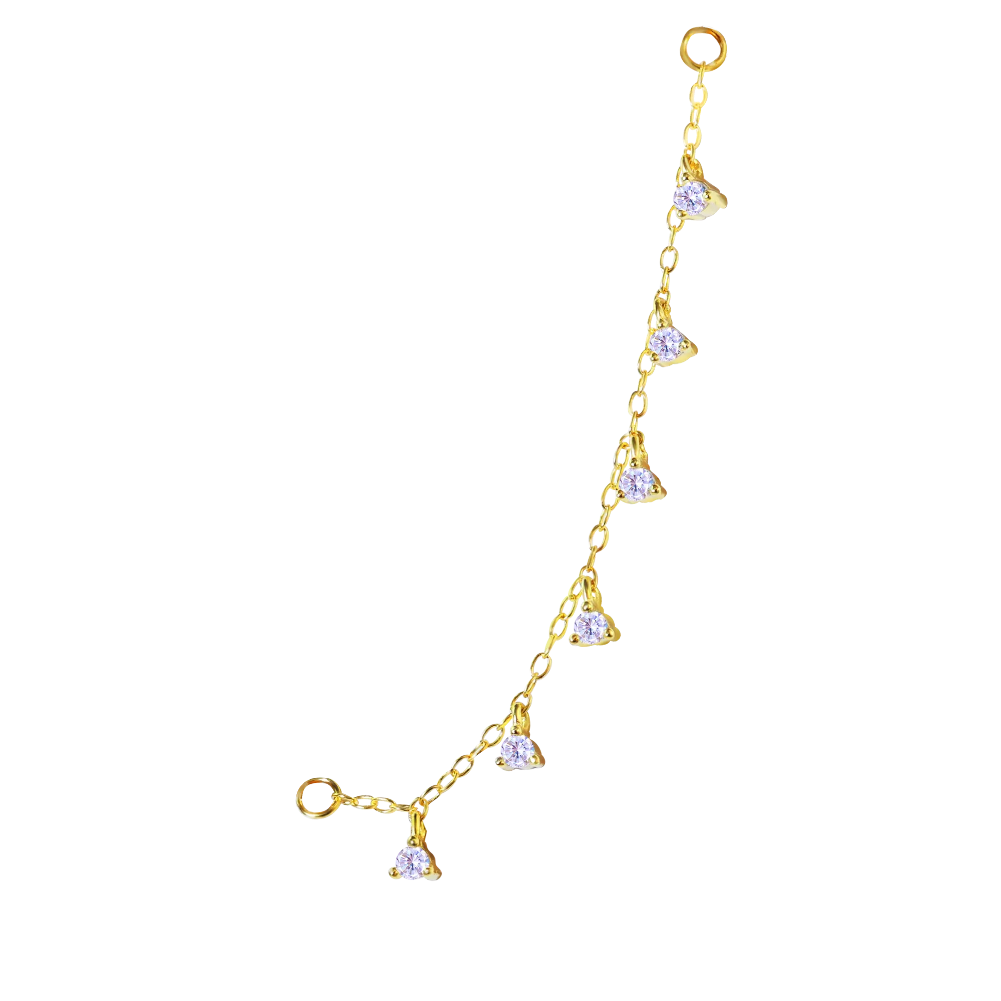 Earring Chain Connector Crystal Dangle Gold Piercing Chain Earring Connnectoer studhoop birthday gift earring chain cartilage earring chain connector earring chain dangle earring chain gold earring chain helix to lobe earring chain set gift for her sterling silver