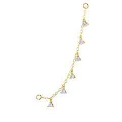 Earring Chain Connector Crystal Dangle Gold Piercing Chain Earring Connnectoer studhoop birthday gift earring chain cartilage earring chain connector earring chain dangle earring chain gold earring chain helix to lobe earring chain set gift for her sterling silver