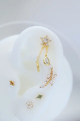 Mini Four Ball Flat Back Piercing Earring Piercing Stud Earring studhoop birthday gift flat back earrings flat back stud earrings gift for her moon stud earring push pin earrings push pin stud earrings star stud earring sterling silver stud earring for helix stud earring for women Stud Earrings Stud Earrings for Helix Piercing stud earrings gold titanium earrings