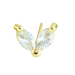 Delicate Duo Leaf Stud Earrings Gold Piercing Stud Earring studhoop birthday gift butterfly back gift for her leaf stud earrings Minimalist earring romantic jewelry sterling silver stud earring for women Stud Earrings Stud Earrings for Helix Piercing stud earrings gold