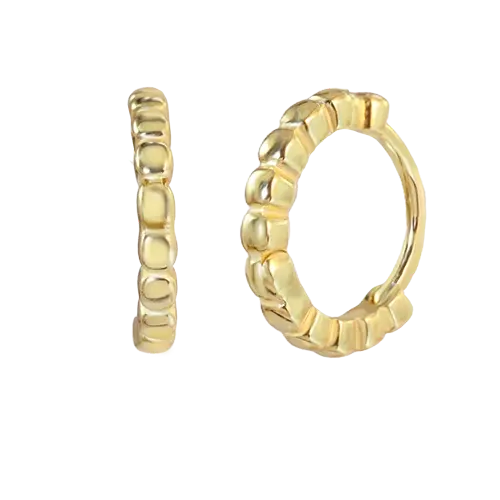 Minimalist Small Ball Hoop Earrings Gold Hoop Earring studhoop ball hoop earring birthday gift edgy earring gift for her hoop earrings sterling silver