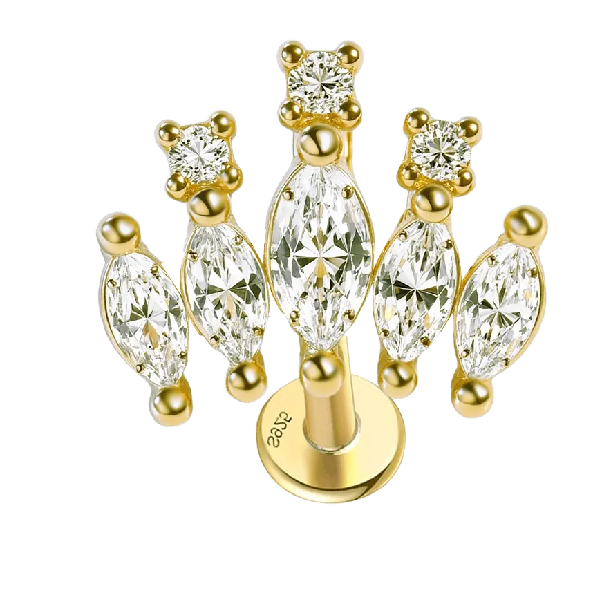 Queen Crown Push Pin Stud Earring Gold Piercing Stud Earring studhoop birthday gift flat back earrings flat back stud earrings gift for her push pin earrings push pin stud earrings sprout earring sterling silver stud earring for helix stud earring for women Stud Earrings Stud Earrings for Helix Piercing stud earrings gold titanium earrings