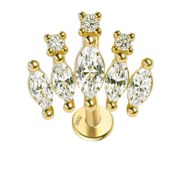 Queen Crown Push Pin Stud Earring Gold Piercing Stud Earring studhoop birthday gift flat back earrings flat back stud earrings gift for her push pin earrings push pin stud earrings sprout earring sterling silver stud earring for helix stud earring for women Stud Earrings Stud Earrings for Helix Piercing stud earrings gold titanium earrings