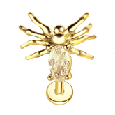 Sparkle Spider Push Pin Stud Earring Gold Piercing Stud Earring studhoop birthday gift flat back earrings flat back stud earrings gift for her push pin earrings push pin stud earrings spider earring sterling silver stud earring for helix stud earring for women Stud Earrings Stud Earrings for Helix Piercing stud earrings gold titanium earrings