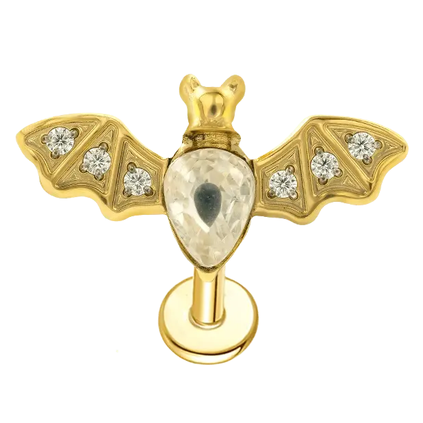 Spooky Bat Push Pin Stud Earring Gold Piercing Stud Earring studhoop bat earring birthday gift flat back earrings flat back stud earrings gift for her gothic earrings push pin earrings push pin stud earrings sterling silver stud earring for helix stud earring for women Stud Earrings Stud Earrings for Helix Piercing stud earrings gold titanium earrings