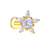 Sparkle Star Flat Back Push Pin Earring Gold Piercing Stud Earring studhoop birthday gift flat back earrings flat back stud earrings gift for her leaf stud earrings push pin earrings push pin stud earrings sterling silver stud earring for helix stud earring for women Stud Earrings Stud Earrings for Helix Piercing stud earrings gold titanium earrings white cz stud earrings white opal