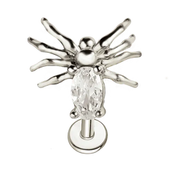 Sparkle Spider Push Pin Stud Earring Silver Piercing Stud Earring studhoop birthday gift flat back earrings flat back stud earrings gift for her push pin earrings push pin stud earrings spider earring sterling silver stud earring for helix stud earring for women Stud Earrings Stud Earrings for Helix Piercing stud earrings gold titanium earrings